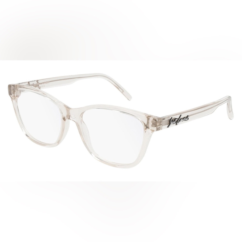 Cream Women's Saint Laurent SL 338 Glasses - Transparent Frame